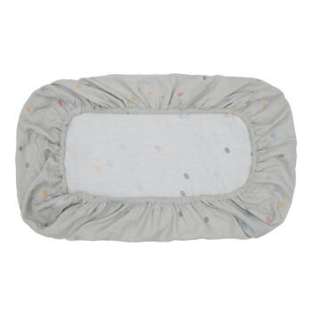 Sivé mušelínové detské prestieradlo Kindsgut Dots, 70 x 140 cm - Image 4
