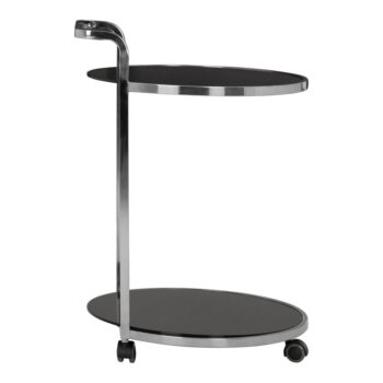 Servírovací stolík na kolieskach so sklenenou doskou ø 50 cm Ackley – Premier Housewares - Image 5
