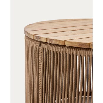 Okrúhly záhradný odkladací stolík s doskou z akácie ø 60 cm Dandara – Kave Home - Image 6