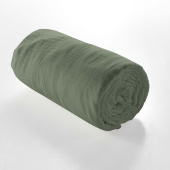 Kaki napínacia mušelínová plachta 140x190 cm Angelia – douceur d'intérieur – Obrázok 3