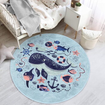 Modrý detský koberec ø 120 cm Comfort – Mila Home – Obrázok 2