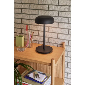 Čierna LED stmievateľná stolová lampa (výška 37 cm) Velo – Hübsch - Image 3