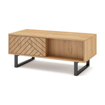 Konferenčný stolík v dekore duba v prírodnej farbe 55x110 cm Madona - Marckeric - Image 2