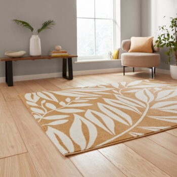 Okrovožltý koberec 160x230 cm Sorral Leaves  – Catherine Lansfield – Obrázok 3