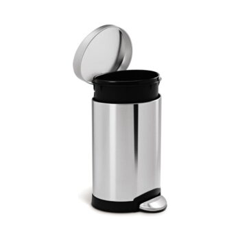Nášľapný oceľový odpadkový kôš v matne striebornej farbe 6 l – simplehuman – Obrázok 3