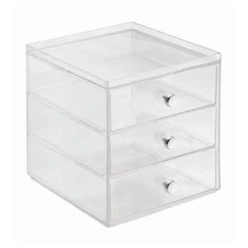 Transparentný organizér 3 zásuvkami iDesign Drawers, výška 18 cm - Image 2