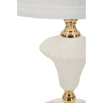 Biela stolová lampa s textilným tienidlom (výška 45 cm) Caserta – Mauro Ferretti - Image 3