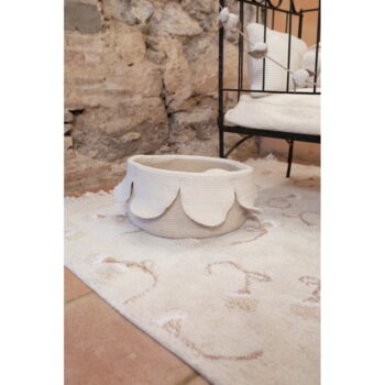 Krémový prateľný ručne tkaný bavlnený detský koberec 140x210 cm English Garden Ivory – Lorena Canals - Image 3