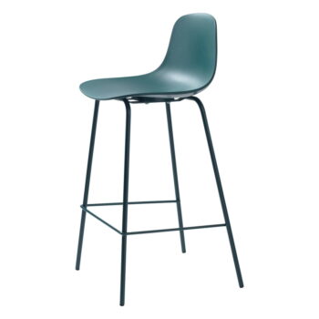 Plastová barová stolička v petrolejovomodrej farbe 92,5 cm Whitby – Unique Furniture - Image 2