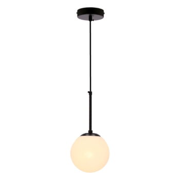 Čierne závesné svietidlo so skleneným tienidlom ø 15 cm Pompei - Candellux Lighting - Image 2