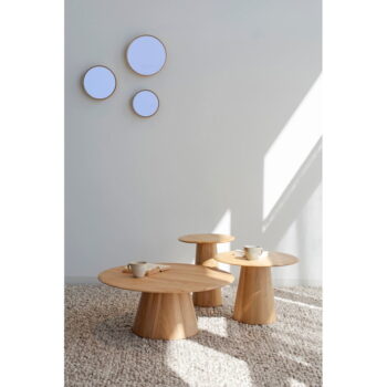 Okrúhly odkladací stolík z dubového dreva ø 55 cm Mushroom – Gazzda – Obrázok 2