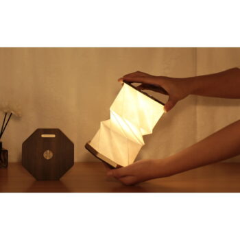 Hnedá LED stolová lampa (výška  18 cm) Twist Hexagon – Gingko – Obrázok 5