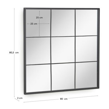 Nástenné zrkadlo Kave Home Ulrica, 80 x 80 cm – Obrázok 5