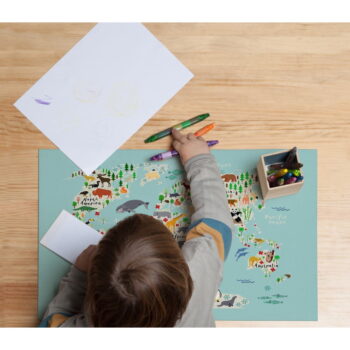 Podložka na stôl Little Nice Things World Map, 55 × 35 cm – Obrázok 2