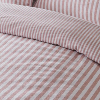 Ružové flanelové obliečky na dvojlôžko 200x200 cm Stripe – Catherine Lansfield – Obrázok 5