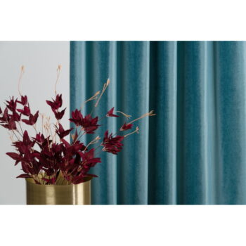 Tyrkysovomodrý zamatový záves 140x260 cm Novara – Mendola Fabrics - Image 4