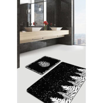 Čiernobiele kúpeľňové predložky v súprave 2 ks 60x100 cm – Mila Home - Image 2