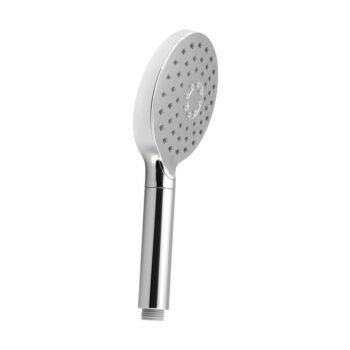 Plastová sprchová hlavica v lesklo striebornej farbe ø 12 cm – Sapho