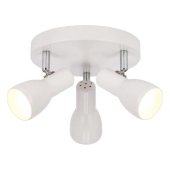 Biele stropné svietidlo s kovovým tienidlom 29x29 cm Picardo – Candellux Lighting