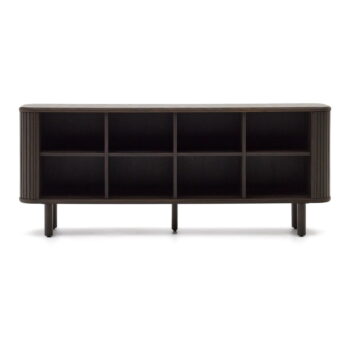 Tmavohnedá nízka komoda v dekore jaseňa s posuvnými dverami 180x75 cm Mailen – Kave Home – Obrázok 3
