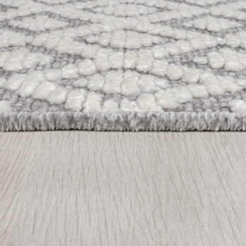 Sivý umývateľný koberec zo ženilky 160x240 cm Jhansi – Flair Rugs - Image 6