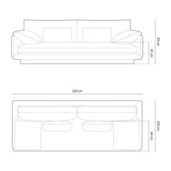Hnedá pohovka z textílie bouclé 220 cm Torino – Micadoni Home - Image 7