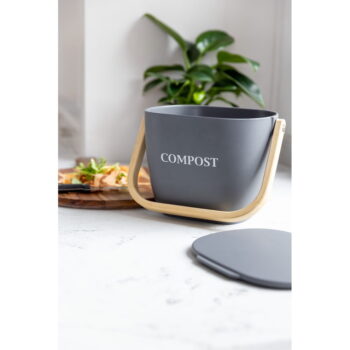 Tmavosivá bambusová nádoba na kompostovateľný odpad Kitchen Craft Natural Elements – Obrázok 7