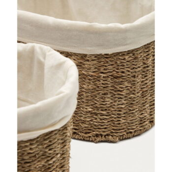 Košíky z morskej trávy v súprave 2 ks 35x25x25 cm Tossa – Kave Home - Image 4