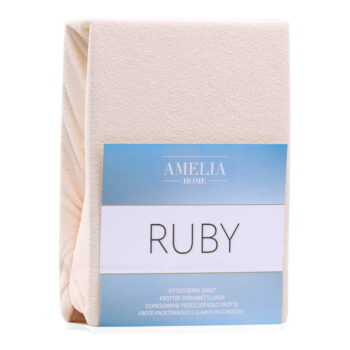 Béžová napínacia froté plachta 200x200 cm Ruby – AmeliaHome - Image 3