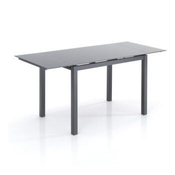 Rozkladací jedálenský stôl so sklenenou doskou 70x110 cm Fast – Tomasucci - Image 2