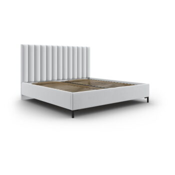 Svetlosivá čalúnená dvojlôžková posteľ s úložným priestorom s roštom 140x200 cm Casey – Mazzini Beds - Image 2