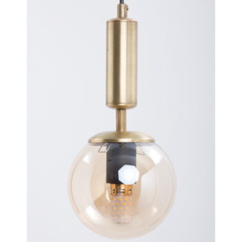Žlté/v zlatej farbe závesné svietidlo so skleneným tienidlom ø 15 cm Hector – Squid Lighting – Obrázok 2