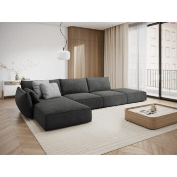 Sivá rohová pohovka (ľavý roh) Vanda - Mazzini Sofas - Image 5