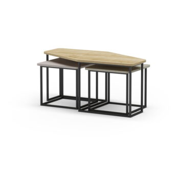 Konferenčné stolíky v súprave 3 ks 60x111,5 cm Zoya – Marckeric – Obrázok 4