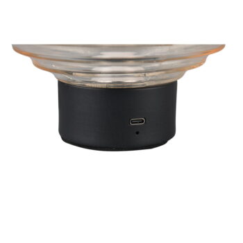 Čierno-béžová stmievateľná LED stolová lampa so skleneným tienidlom (výška 14,5 cm) Earl – Trio - Image 4