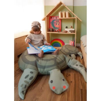 Zelený detský sedací vak Turtle - Little Nice Things - Image 2