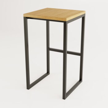 Čierna/v prírodnej farbe stolička v dekore duba Frame – Woodman - Image 3