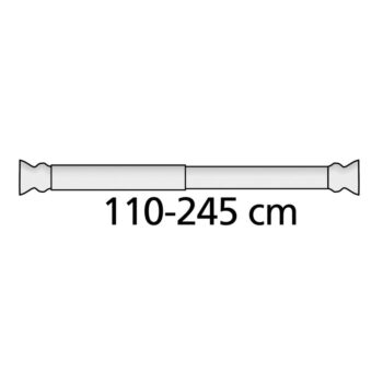 Biela tyč na sprchový záves 110 - 245 cm – Wenko – Obrázok 3