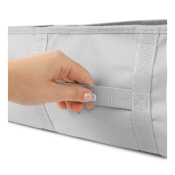 Vákuový/vystužený látkový úložný box na oblečenie 56x56x16,5 cm Granit – Compactor - Image 3
