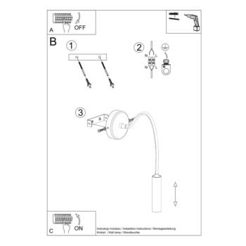 Čierne nástenné svietidlo Aludra – Nice Lamps - Image 8