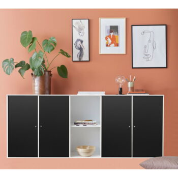 Čiernobiela nástenná komoda Hammel Mistral Kubus, 169 x 69 cm – Obrázok 2