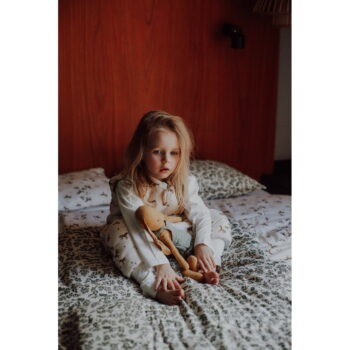 Zelená/krémovobiela súprava do postieľky Green Floral – Malomi Kids – Obrázok 3