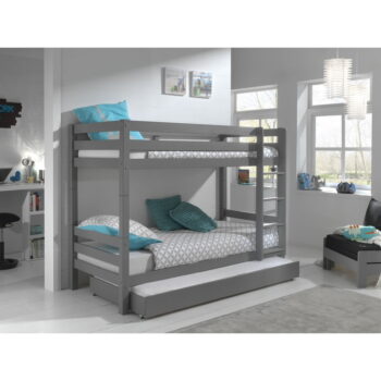 Sivá poschodová detská posteľ 90x200 cm PINO – Vipack - Image 3