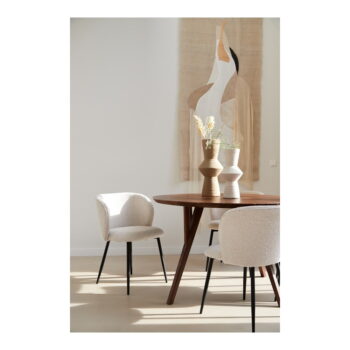 Hnedý okrúhly jedálenský stôl s doskou z akácie ø 140 cm Quenza – Light & Living - Image 7