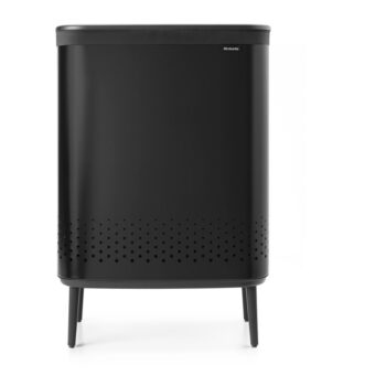 Matne čierny kovový kôš na bielizeň 90 l Bo Hi – Brabantia - Image 5