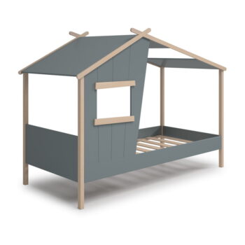 Zelená domčeková detská posteľ z borovicového dreva 90x190 cm Luba – Marckeric – Obrázok 2
