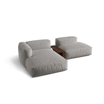 Svetlosivá modulárna rohová pohovka (ľavý roh) Martina – Micadoni Home - Image 3