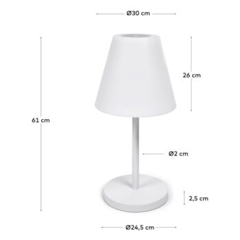 Stmievateľné vonkajšie svietidlo na USB ø 24,5 cm Amaray - Kave Home – Obrázok 9