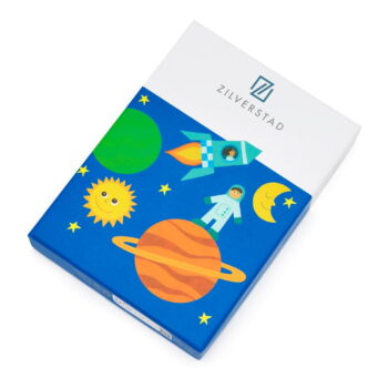 Antikoro detský príbor v striebornej farbe 4 ks Space – Zilverstad - Image 2