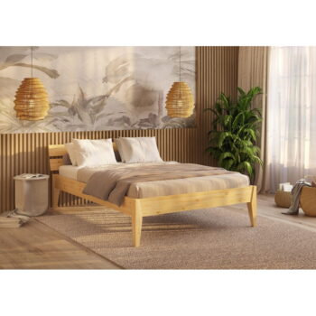 Dvojlôžková posteľ z borovicového dreva v prírodnej farbe 180x200 cm Torino – Olivia Living – Obrázok 4